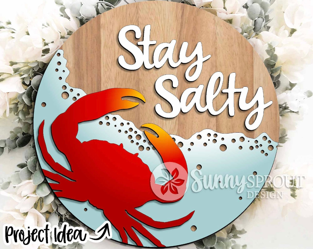 Stay Salty Door Hanger Wood Blanks DIY Kit