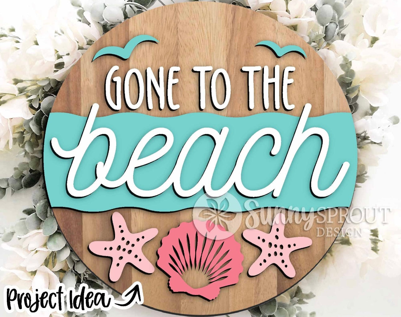 Gone To The Beach Door Hanger Wood Blanks DIY Kit