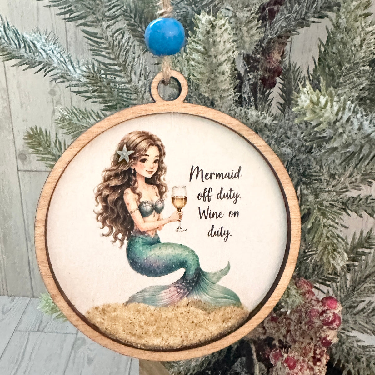 Mermaid Wine Ornament