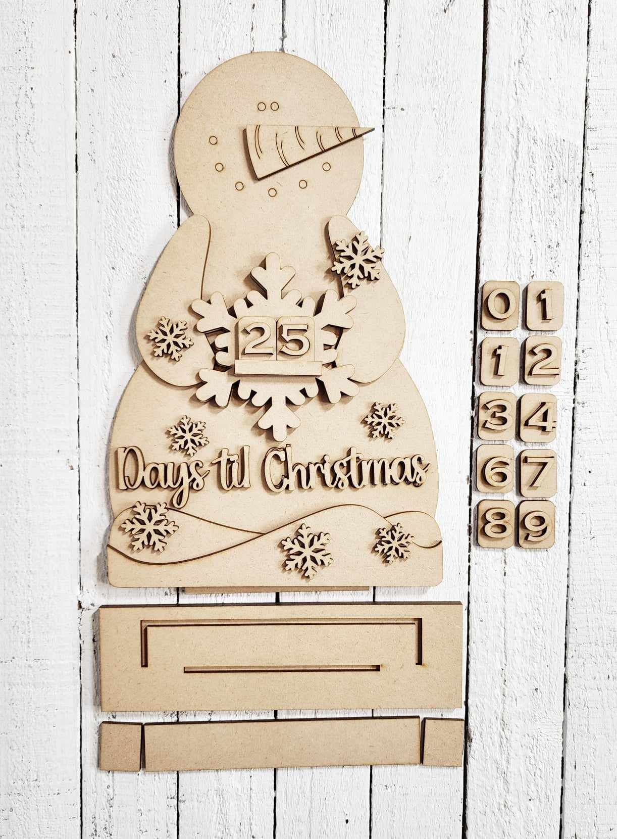 DIY Snowman Christmas Countdown Paint Kit