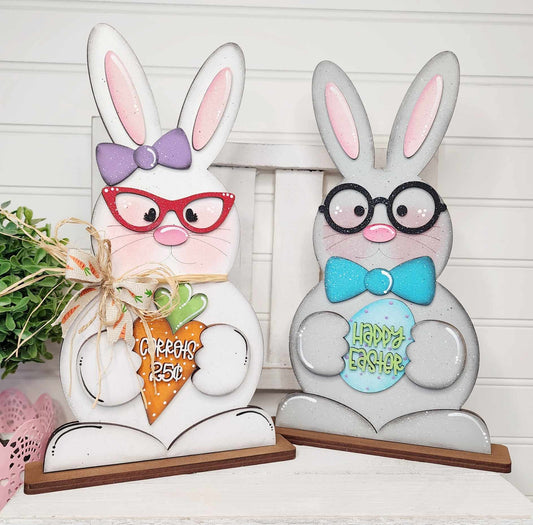 Standing Bunny Couple Blanks Kit