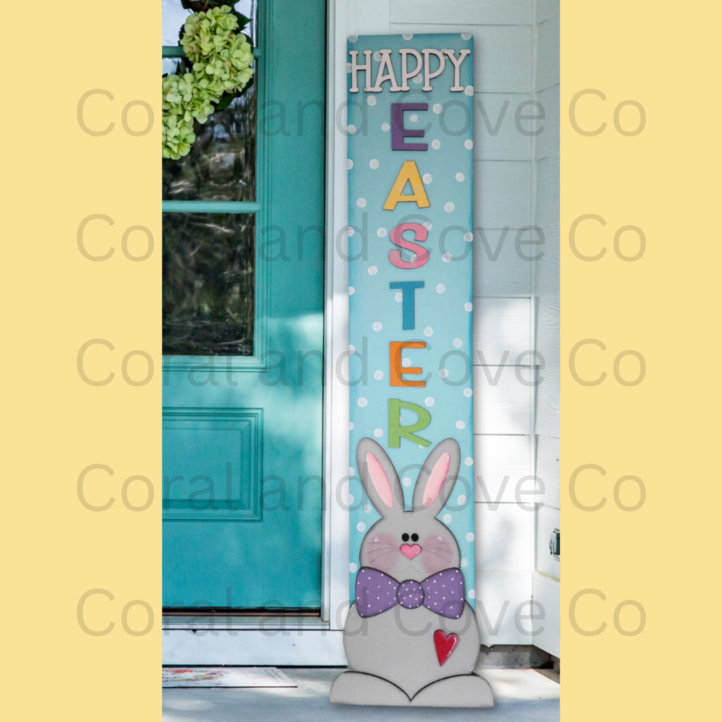 Easter Porch Sign Leaner – DIY Wood Blank Kit