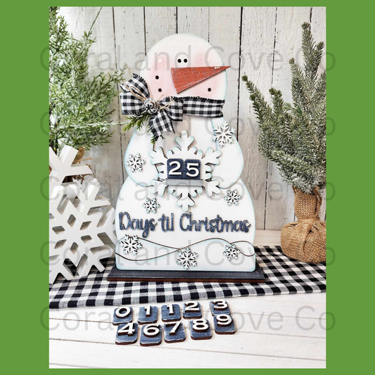 DIY Snowman Christmas Countdown Paint Kit