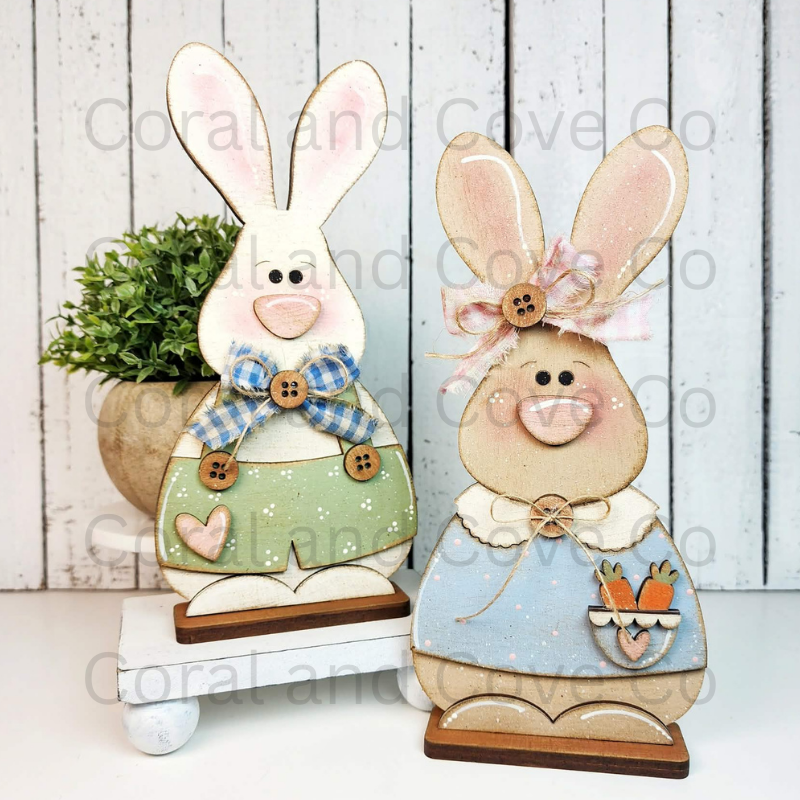 Bunny Couple Shelf Sitters
