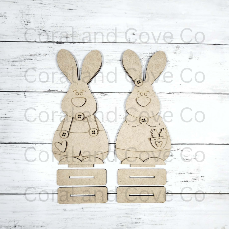 Bunny Couple Shelf Sitters