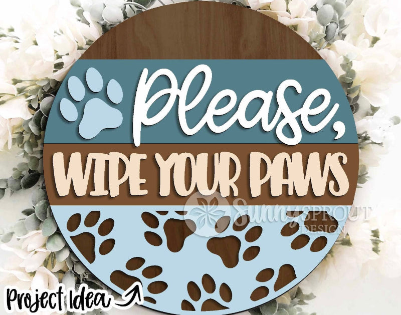 Dog Lover Paws Door Hanger DIY Wood Blank Kit –  Dog DIY Decor