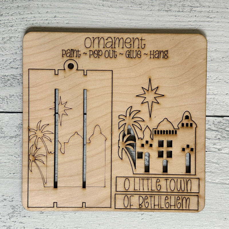 Wooden nativity ornament kit 