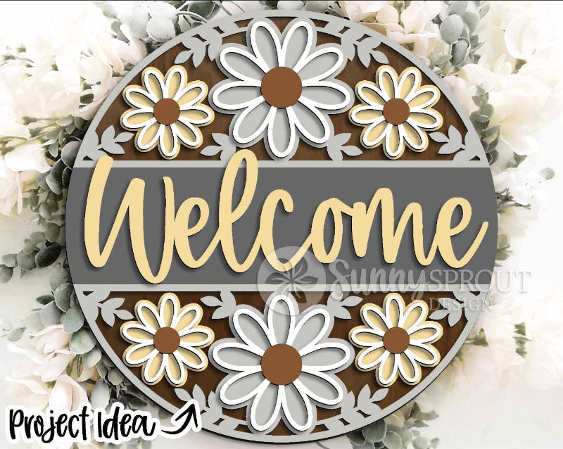 Spring Welcome Door Hanger DIY Wood Blanks Kit