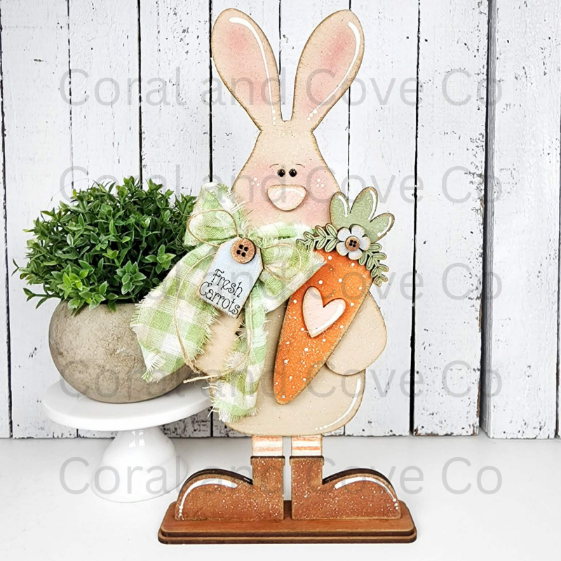 Standing Carrot Bunny DIY Wood Blanks Kit – Coral and Cove Co.