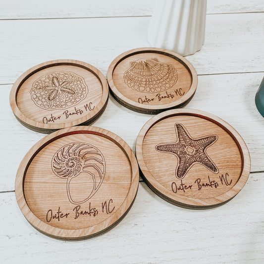 Outer Banks Coasters - Set of 4